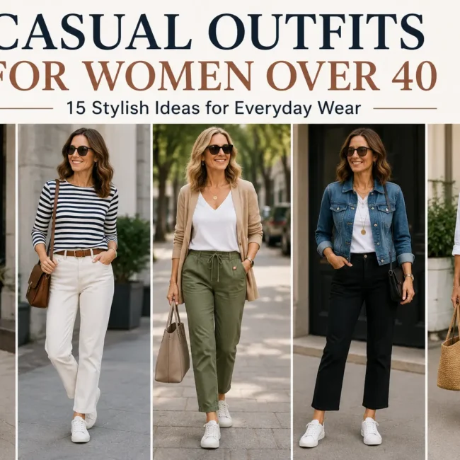 Casual Outfits for Women Over 40: 15 Stylish Ideas